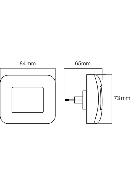 LED Gece Lambası, Iç Mekan Uygulamaları Için Lamba, Gündüz Gece Sensörü, Sıcak Beyaz, 65,0 mm x 84,0 mm x 73,0 Mm, Lunetta Hall modelleri