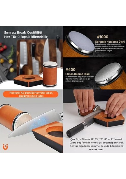 Pro Serisi 5 Açılı Tüm Bıçaklara Uyumu Bileyici, Silindir Tipi Süper Keskinleştirici Bileme indirimleri