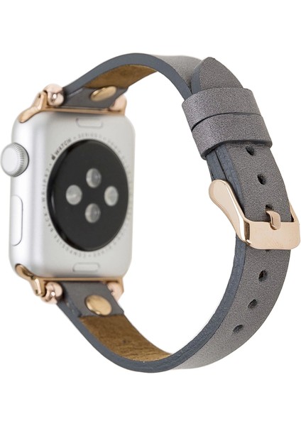 Apple Watch Uyumlu Deri Kordon 38-40-41MM Gt Rst9 Gri fiyatları