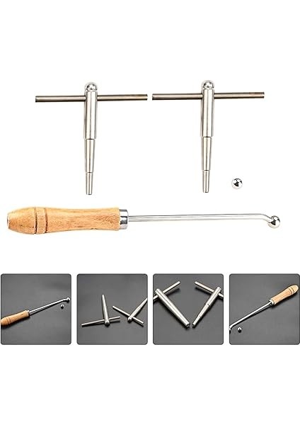 1 Set Trombon Trompet Aracı Trompet Ezik Onarım Aracı Trompet Trombon Korno Onarımı Için Ahşap Saplı indirimleri