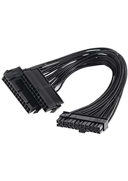 5145 24 Pin Atx Dual Psu Çoklayıcı Adaptör Anakart Mining Kablosu fırsatları