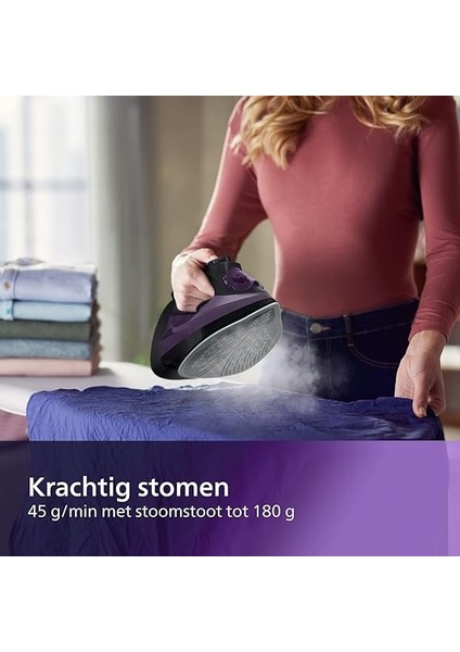 5000 Serisi Buharlı Ütü – 2.400 W, 180 G'a Kadar Buhar Püskürtme, Steamglide Plus Taban, Damlama Durdurma Sistemi, Dikey Buhar, Verimli Ütüleme, Otomatik Kireç Temizleme (DST5030/80) modelleri