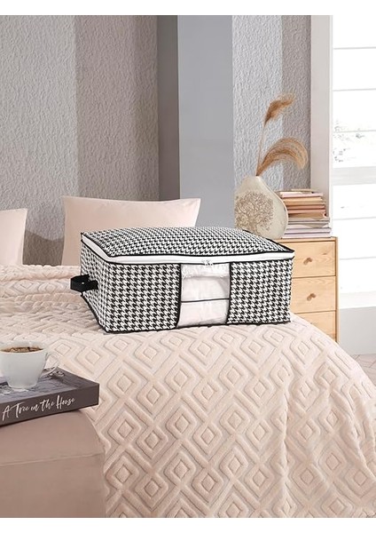 ve Yatak Altı Uyumlu 4 Adet Lüks Pencereli Dolap Düzenleyici Hurç Baza Altı Hurç 64X45X22 cm (Siyah) modelleri