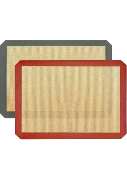 2 Adet Kendiliğinden Yağlı Pişirme Matı Yanmaz Yapışmaz Yıkanabilir Fırın Matı 40X30