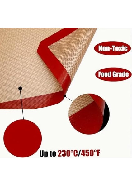 2 Adet Kendiliğinden Yağlı Pişirme Matı Yanmaz Yapışmaz Yıkanabilir Fırın Matı 40X30 fırsatları