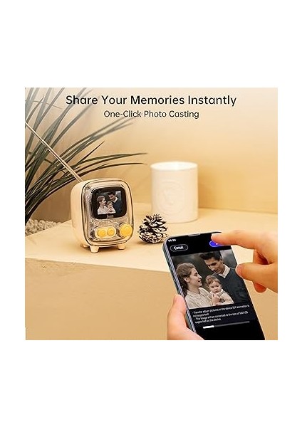 Tiivoo-2 Fm Radyo Bluetooth Hoparlör Çalar Saatli, Pixel Art Retro Mini Küçük Sevimli Kablosuz Hoparlör, Vintage Dekor Parti Ofis Ev Masası Yatak Odası Mutfak Dış Mekan Için Uygun, Krem indirimleri