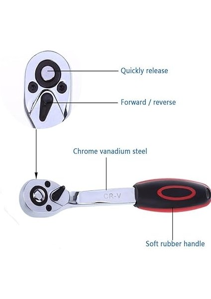 46PCS/ÇOK 1/4 Inç, 838 Lokma Anahtar-Set Auto Için Tamir Aleti, Cırcır Krom-Vanadyum-Tork Anahtarı Kombinasyon Tornavida Sürücü Bit, Tekne Motorsiklet Onarım Kiti Box fiyatları