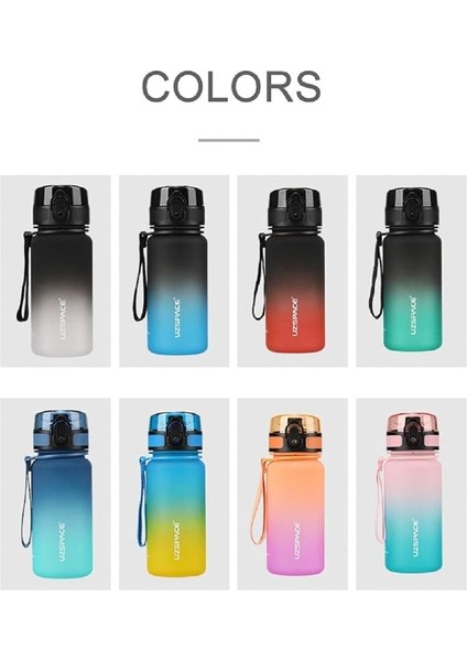 Anaokulu Kreş Mini Boy 350ML Çift Renk Motivasyon Su Matarası 8 Farklı Renk modelleri