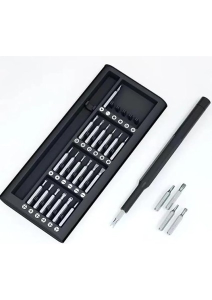 Parça Çelik Hassas Tornavida Tamir Seti, Kutulu Tornavida Seti, Cep Telefonu, Tablet, Bilgisayar Tamir Seti 25 Parça, Yıldız, Düz, Torx Uçlu Set