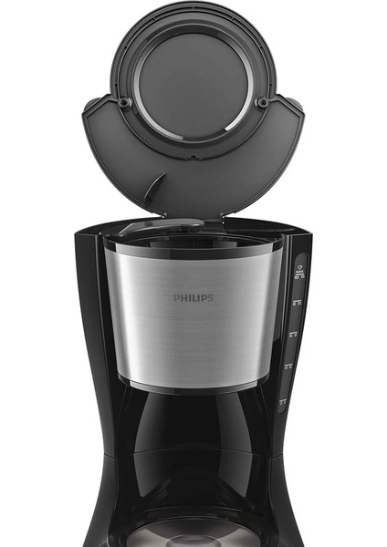 HD7462/20 Kahve Makinesi, Cam Sürahi, 1.2l Kapasite, Makinede Yıkanabilir, 1000 W, Siyah, Metal modelleri