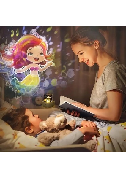 Lambası Çocuk PROJEKTÖR,360° Dönebilen Ayarlanabilir Rüyalı Atmosfer Gece Lambası Projektör Lambası Yatak Odası 21 Farklı Dünya fiyatları