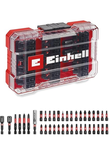 Einhell M-Case 39-Parça Darbeye Dayanıklı Uç Seti (25 mm Uçlar, 50 mm Uçlar, Altıgen Lokmalar, 60 mm Uç Tutucu, Saklama Kutusu Dahil) - 49109210