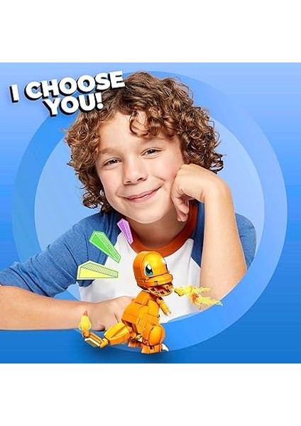 Pokemon 185 Adet Blok ve Parçasıyla Eklemleri Bükülebilen Yap ve Sergile Charmander Oyuncak Yapı Seti (10 Cm), 7 Yaş ve Üzeri Çocuklar Için, GKY96 modelleri