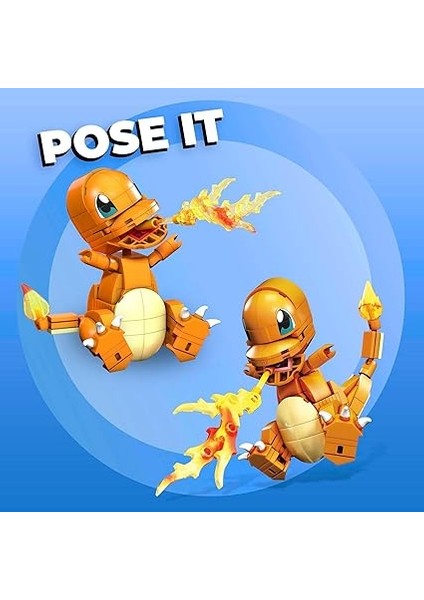 Pokemon 185 Adet Blok ve Parçasıyla Eklemleri Bükülebilen Yap ve Sergile Charmander Oyuncak Yapı Seti (10 Cm), 7 Yaş ve Üzeri Çocuklar Için, GKY96 fırsatları