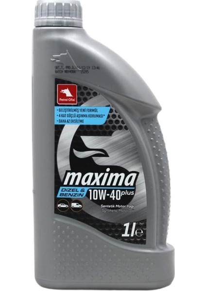 Petrol Ofisi Maxima 10W/40 1 Lt Sentetik Motor Yağı