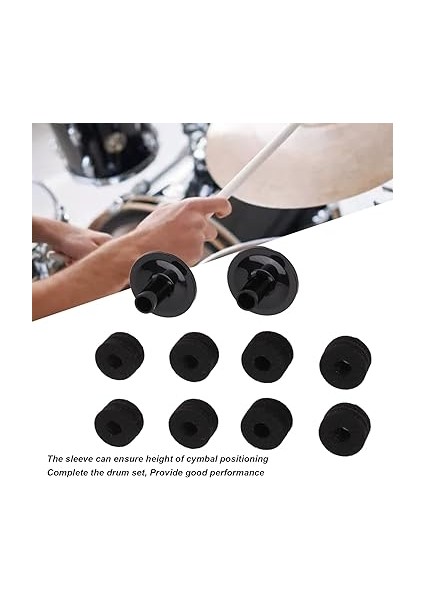 2 Takım Zil Keçe Zil Keçe Kol Zil Yedek Aksesuarları Kol Siyah Davul Seti (Siyah) indirimleri