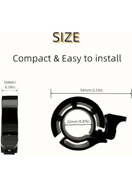 Gidon Zil Alüminyum Plastik Halka Korna Ikaz Zili Su Geçirmez modelleri