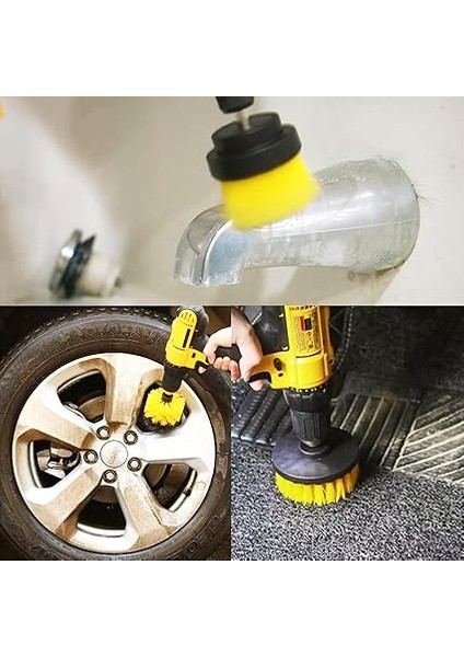 Matkap Fırçası Seti, Sabitleme Kiti, 3'lü Paket, Harç, Fayans, Lavabo, Küvet, Banyo ve Mutfak Yüzeyi Için (Sarı) (Matkap Dahil Değildir) fırsatları