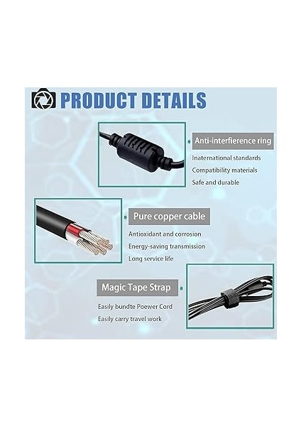 Acer Aspire 5 3 E1 E3 E5 V3 V5 E14 E15 E17 Es1 S3 R3 5250 5750 5920 5742 5253 5733 5517 5532 5349 7560 A315 Dizüstü Bilgisayar Şarj Kablosu 65W 19V 3,42A Ac Dc Adaptörü (5,5 x 1,7 Mm) indirimleri