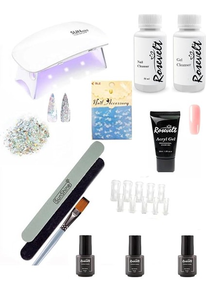 Protez Tırnak Seti Poly Gel Mini Seti No 05 5225865322255