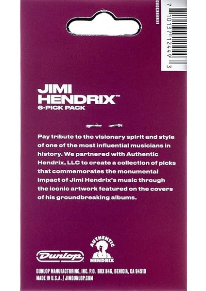 Dunlop JHP03H Hendrix Electric Ladyland 6lı Pena modelleri