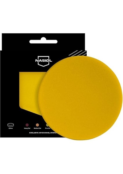 Özel Hava Kanallı Polisaj Pedi SARI-150 Mm-Yumuşak Polisaj Pasta Cila Süngeri, Detailing, Oto Uygulama Süngeri, Aplikatör Süngeri, Zımpara ve Parlatma Polisaj Yastığı