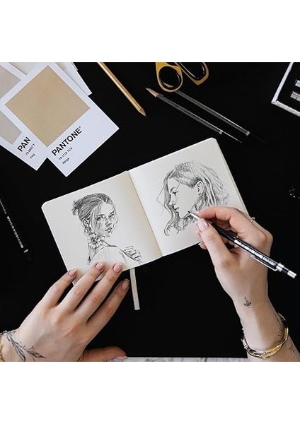 cm Sert Kapak 80 Yaprak 140 Gr. Eskiz Defteri - Sketch Book - Bordo fiyatları