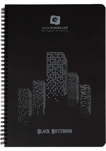 Schoeller A.SPR.DFT.100.04 A4 120 Gr. 60 Yp Sipralli Pp.kapak Siyah Defter .
