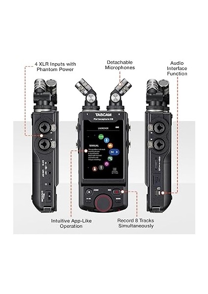 Portacapture X8 Dokunmatik Ekranlı Çok Kanallı El Tipi Kayıtçı modelleri