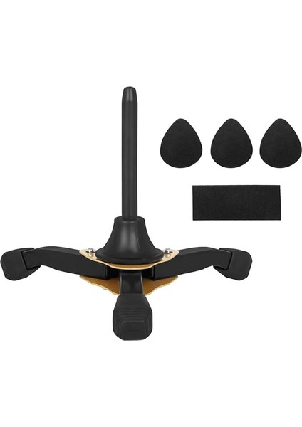 Flüt Klarnet Standı Katlanabilir ve Çıkarılabilir Kalın Sarı Taban