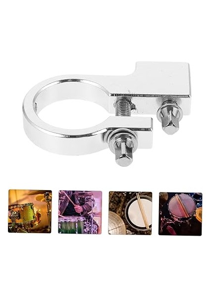 Davul Kelepçesi Bateri Pedalı Kelepçesi Dayanıklı Bateri Çubuğu Tutucusu Ergonomik Aksesuarlar Tutma Kullanışlı Baget Tutucu Klipsi Müzik Aleti Parçaları Çinko Alaşım Silver fırsatları