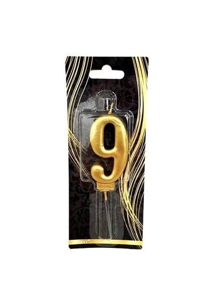 Marifetlerim - 9 Yaş Altın Pasta Mumu