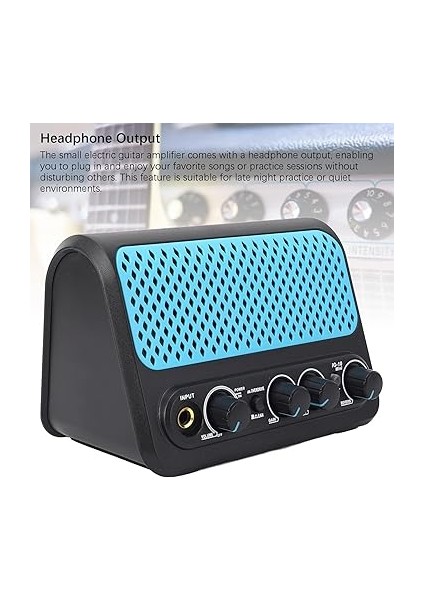 Gitar Amplifikatörü, 5.0 Çift Kanallı Küçük Taşınabilir Şarj Edilebilir Hoparlör Elektro Gitar Amfisi Günlük Uygulama Için fırsatları