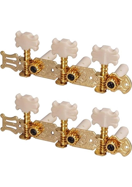 1 Çift Altın Gitar Akort Burguları Klasik Gitar Tel Akort Burguları Akort Başlıkları