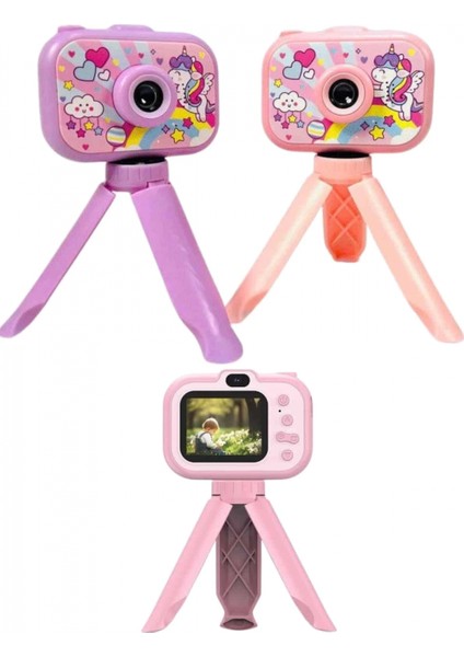 Çocuklara Özel Ayaklı Mini Fotoğraf Makinesi Dijital LCD Ekran fırsatları