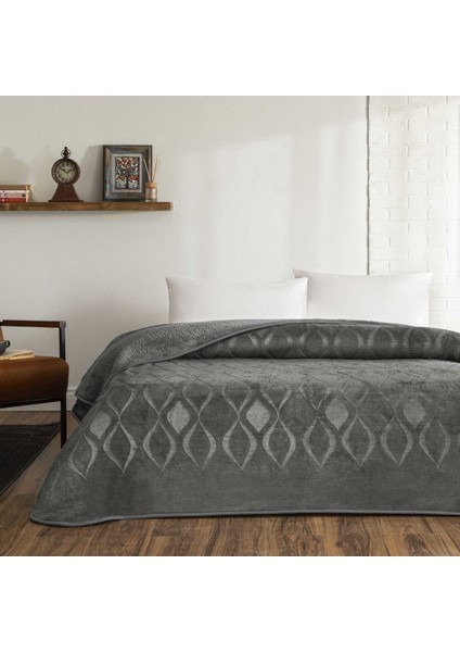 Tessra Çift Kişilik Battaniye Antrasit