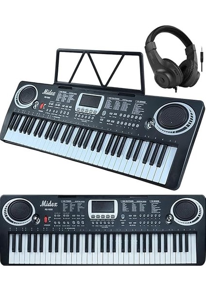 PS-1500BK-H Başlangıç Için 61 Tuşlu Org Kulaklık Notalık ve Adaptörlü (100 Ses 100 Ritim) modelleri