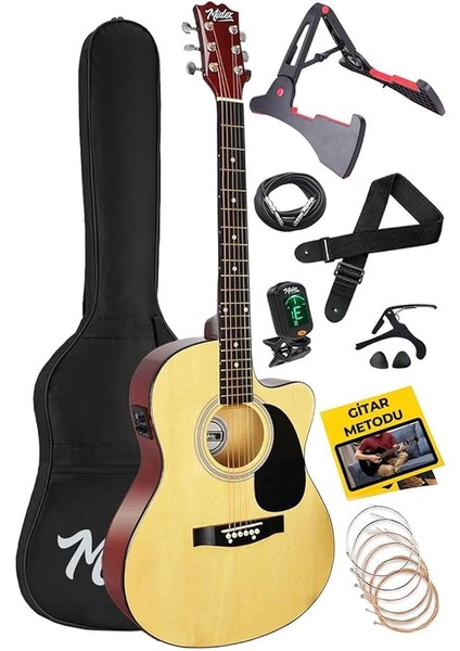RG-560NT Pack Natural Elektro Akustik Gitar Full Set Ekolayzerli 40 Inç 4/4 Yetişkin