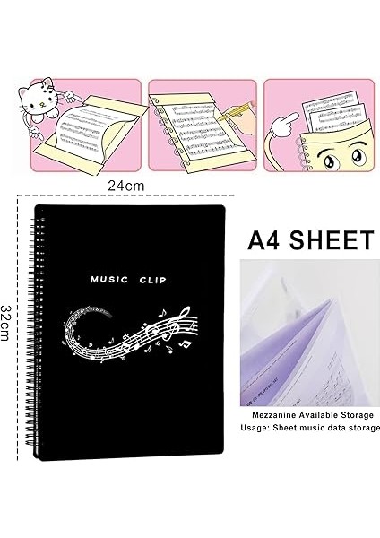 Nota Sayfaları Için Nota Dosyası, 90 Yaprak, Nota Dosyası, A4 Koro Dosyası, Siyah, A4 Nota Dosyası, Müzik Notaları Için, Nota Sayfaları Için, Müzisyenler ve Müzik Notaları Için Klasör fiyatları