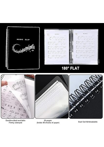 Nota Sayfaları Için Nota Dosyası, 90 Yaprak, Nota Dosyası, A4 Koro Dosyası, Siyah, A4 Nota Dosyası, Müzik Notaları Için, Nota Sayfaları Için, Müzisyenler ve Müzik Notaları Için Klasör modelleri