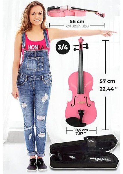 HGA34PİNK-TYS Pembe 3/4 Çocuk Kemanı Full Set (10-13 Yaş Için) indirimleri