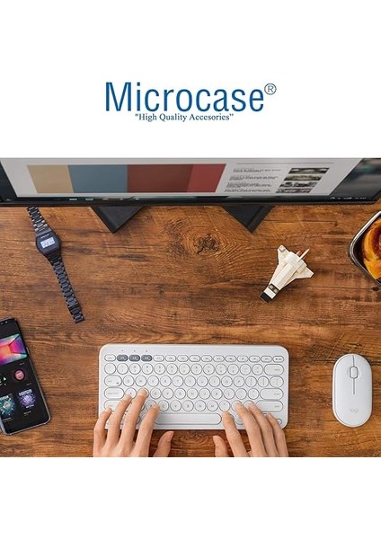 Tablet Telefon Bilgisayar Için Yuvarlak Tuşlu Bluetooth Kablosuz Klavye Android Ios Windows Uyumlu - AL3048 Beyaz indirimleri