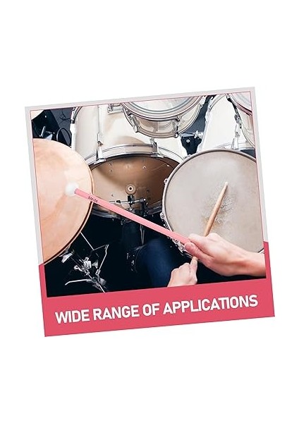 1 Çift Profesyonel Davul Çubukları: Davul Setleri ve Timpani Için Çok Yönlü Perküsyon Için Keçe Kafalı Çift Kafa Rahat modelleri