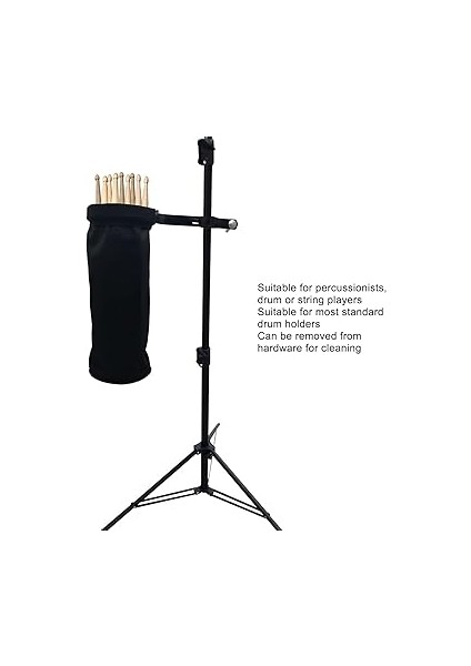 Davulcular Için 90 Derece Kelepçeli Çubuk Tutuculu Baget Konteyner Çantası, 10 Çift Depolama fırsatları