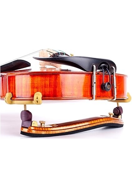 Masif Ahşap Keman Omuz Dayanağı - Katlanabilir Tasarım, 3/4 ve 4/4 Kemanlara Uyar, 12" ve 13" Viyolalar, Rahat Köpük Pedler, Yüksekliği Ayarlanabilir Bacaklar, Gençler ve Yetişkinler indirimleri