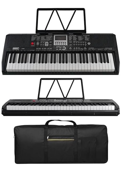 PS-1800BK 61 Tuşlu Kaliteli Org Dijital Ekranlı Çanta Notalık Adaptör Sticker Öğrenim Metodu fiyatları