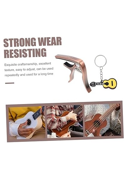 1 Takım Ukulele Klip Alaşım Ton Modifiye Kelepçe Klasik Ukulele Capo modelleri