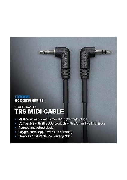 BCC-1-3535 – 30 cm – Yer Tasarrufu Sağlayan 3,5 mm Trs-Mıdı Kablosu – Yüksek Kaliteli Bağlantı Pedalları fiyatları