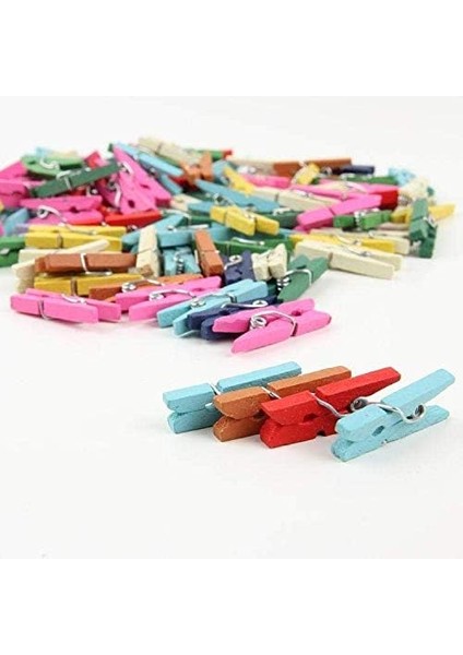 Dekoratif Fotoğraf Albüm Mini Ahşap Mandal ~100 Adet fırsatları