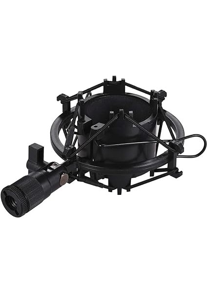 Univerdal Kondansatör Mikrofon Mikrofon Şok Mou Tutucu Braketi Plastik - Titreşim Çevrimiçi Yayın Stüdyosu Müziği Için Siyah modelleri